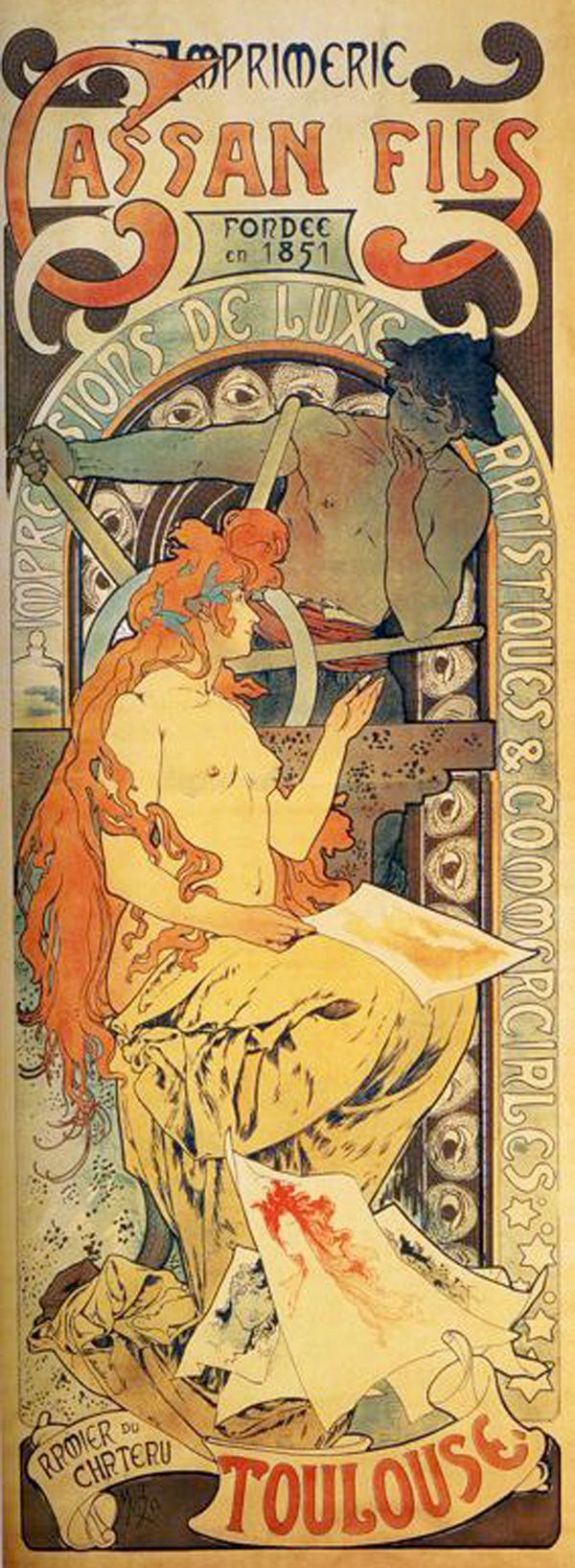 L’Imprimerie Cassan Fils – Mucha Alfons Mucha 70x160