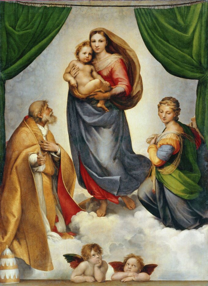 La Madonnina Sistina – Raffaello (pittore) Raffaello Sanzio 70x105