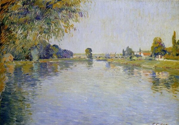 Vista della Senna in direzione – Caillebotte Gustave Caillebotte 105x70