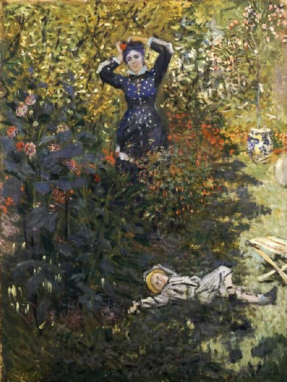 Camille e Jean Monet nel giardino di Argenteuil – Claude Monet Claude Monet 70x85