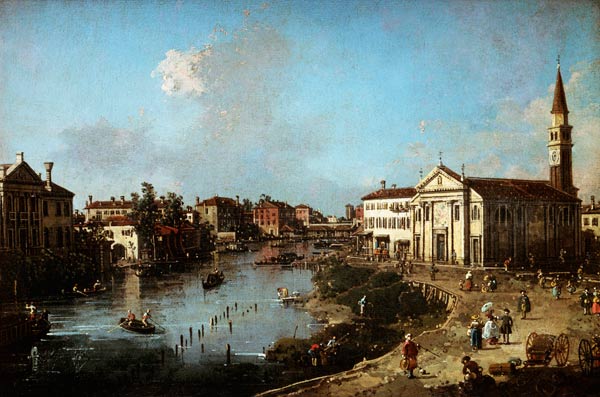 Dolo sulla Brenta, con la chiesa di San Rocco e la Villa Zanon-Bon – Giovanni Antonio Canal Giovanni Antonio Canal 105x70