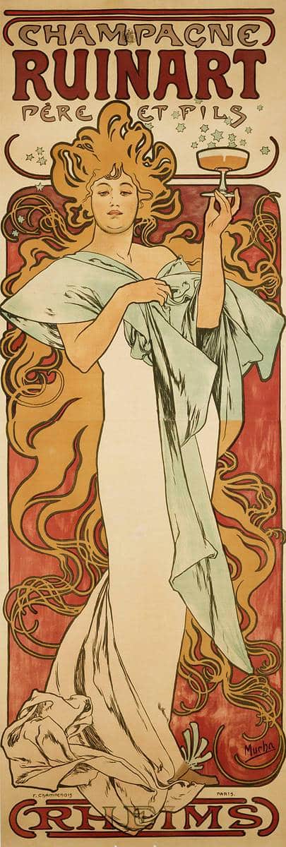 Ruine di champagne – Mucha Alfons Mucha 60x180