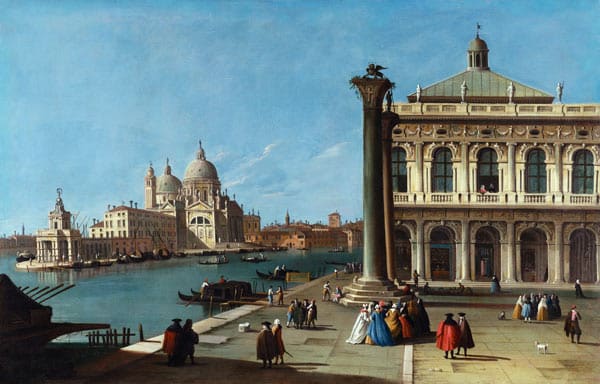 Entrata del Grand Canal, Venezia, con la Piazzetta e la chiesa di Santa Maria Della Salute – Giovanni Antonio Canal Giovanni Antonio Canal 105x70