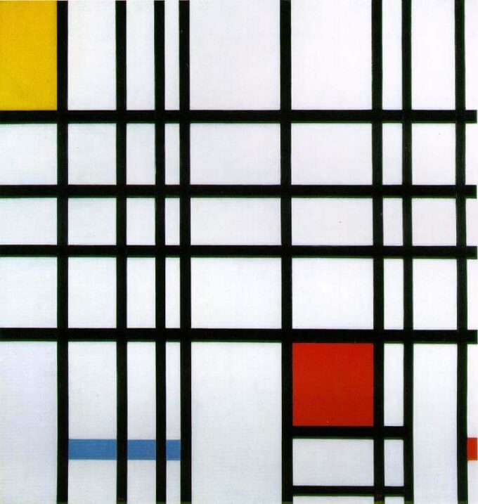 Composizione con rosso, giallo e blu – Mondrian Piet Mondrian 70x70