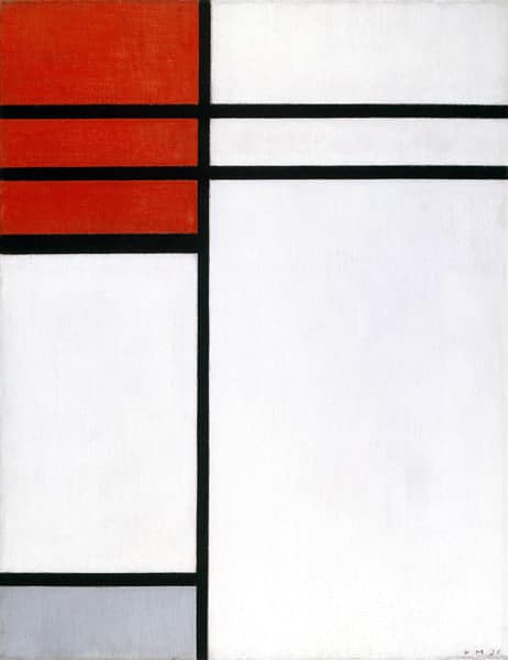 Composizione con il rosso – Mondrian Piet Mondrian 70x85