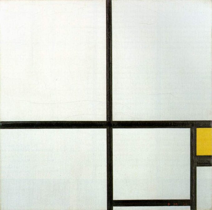 Composizione con il giallo – Mondrian Piet Mondrian 70x70