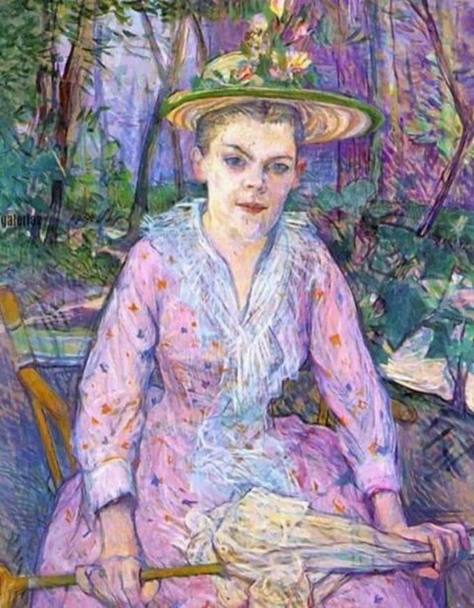 Donna con un ombrello – Toulouse Lautrec Henri de Toulouse-Lautrec 70x85