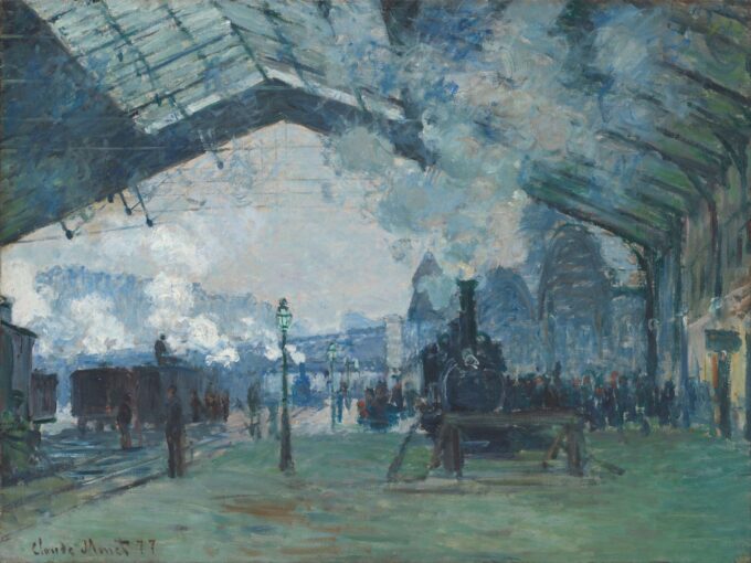 La Gare Saint-Lazare, il treno di Normandia – Claude Monet "Gare Saint-Lazare" di Claude Monet 85x75