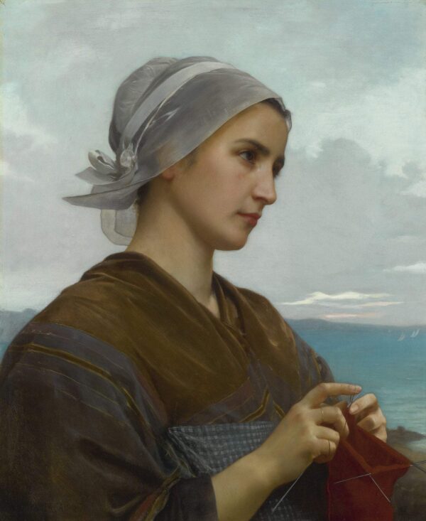 Tricoteuse bretonne – William Bouguereau William Bouguereau 70x85