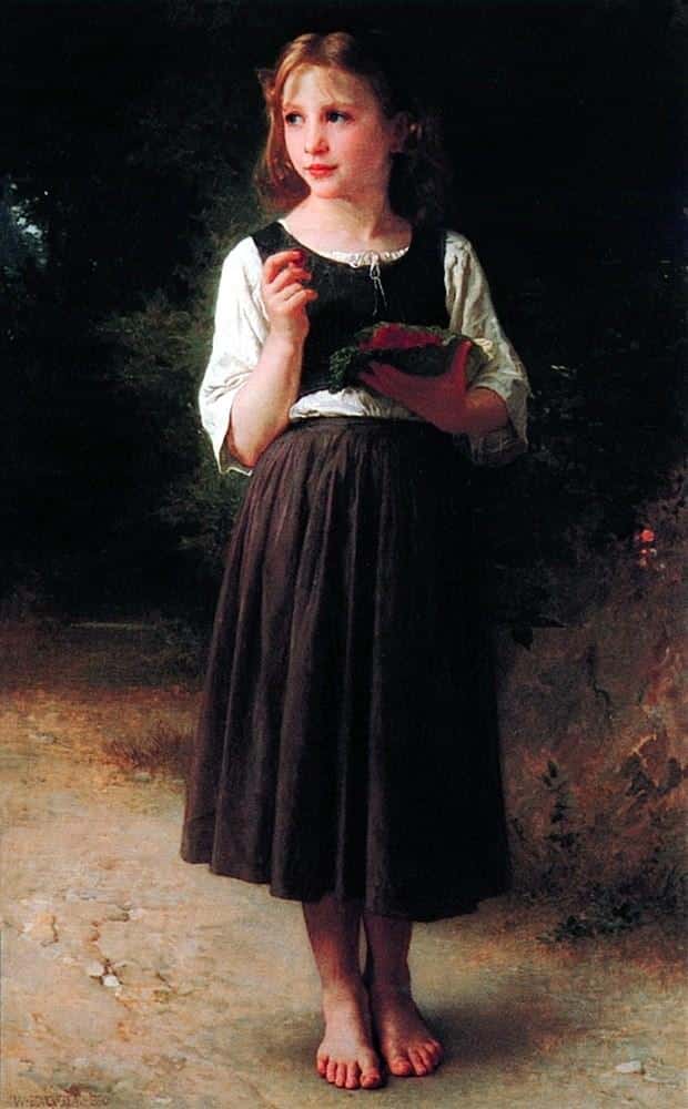 La ragazza con le lamponi – William Bouguereau William Bouguereau 70x105