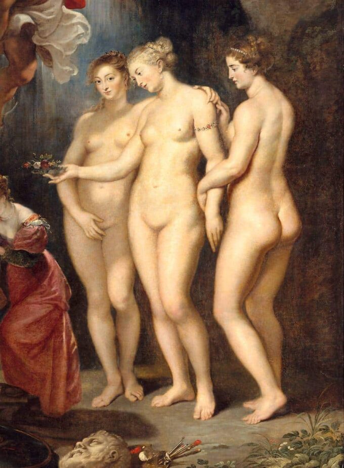 Il ciclo dei Medici: L’educazione di Maria de’ Medici, dettaglio delle Tre Grazie – Peter Paul Rubens Peter Paul Rubens 70x105