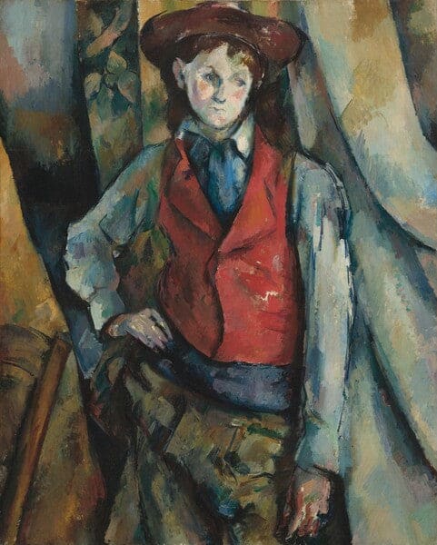 Ragazzo con gilet rosso – Paul Cézanne Paul Cézanne 70x85