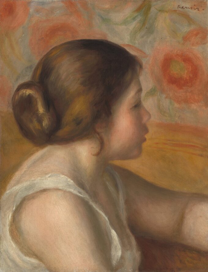 La testa di una giovane donna – Pierre-Auguste Renoir Pierre-Auguste Renoir 70x85