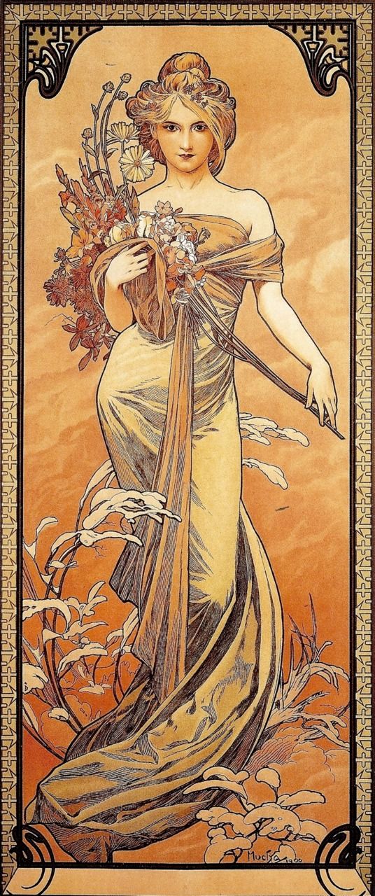 Le stagioni: Primavera – Mucha Alfons Mucha 70x160