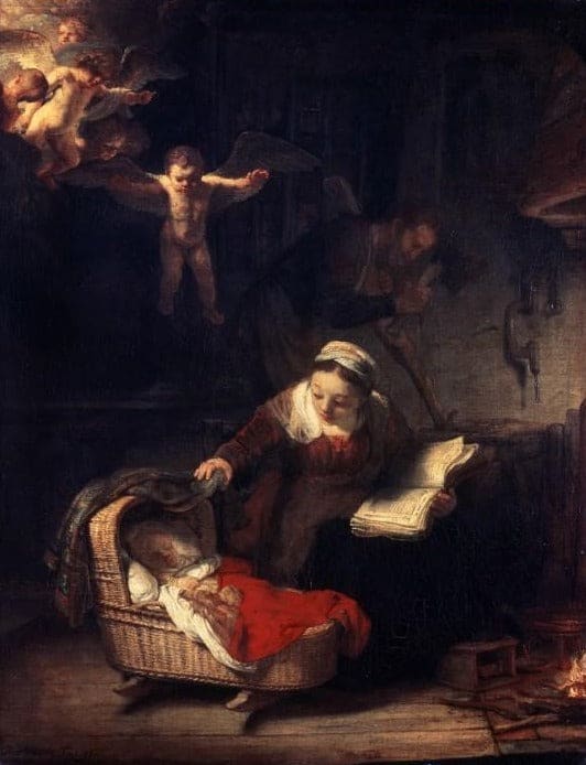 Santa Famiglia di Rembrandt van Rijn Rembrandt van Rijn 70x85