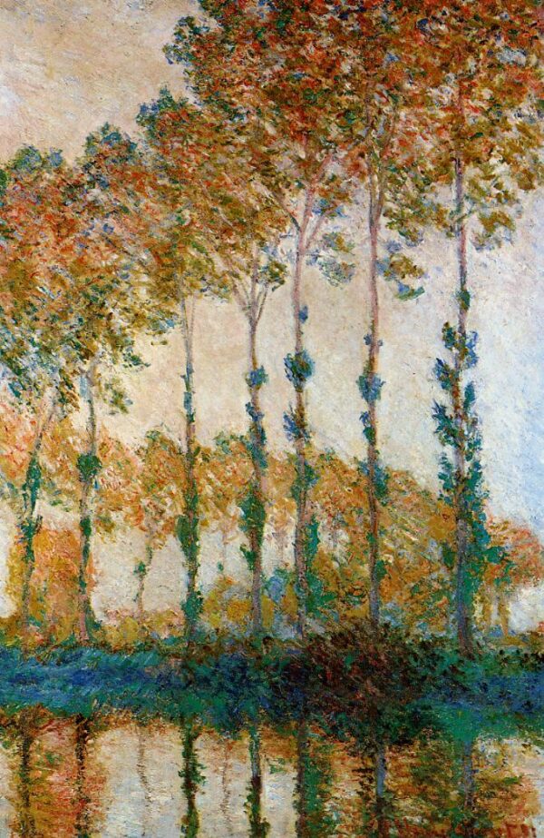 Pioppi lungo l’Epte, autunno – Claude Monet "Peupliers" di Claude Monet 70x105