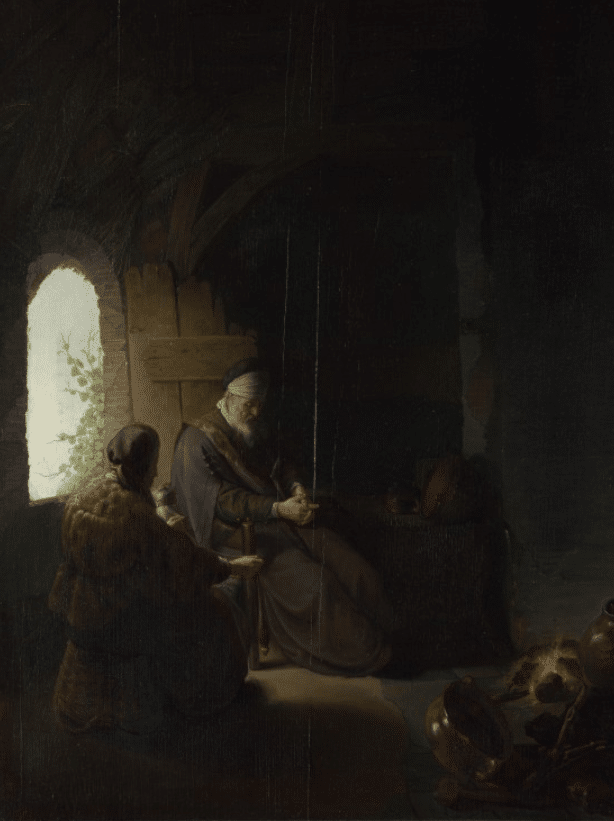 Anna e il cieco Tobia – Rembrandt van Rijn Rembrandt van Rijn 70x85