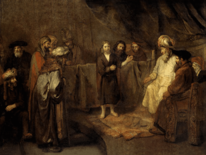 Gesù, dodici anni, davanti ai dottori – Rembrandt van Rijn Rembrandt van Rijn 85x75