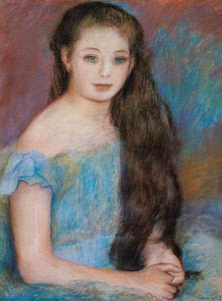 Ragazza dai capelli neri con occhi blu – Pierre-Auguste Renoir Pierre-Auguste Renoir 70x85