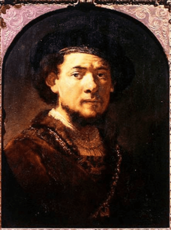 Ritratto di un uomo con catena d’oro o, Autoritratto con barba – Rembrandt van Rijn Rembrandt van Rijn 70x85