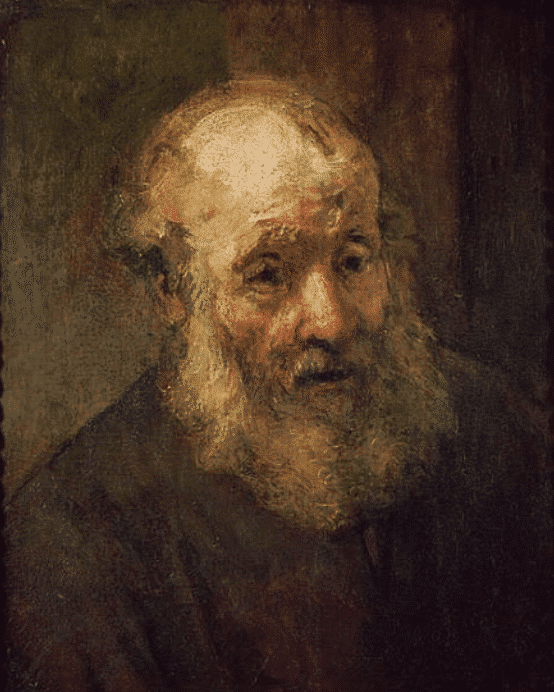 Testa di un vecchio, circa 1650 – Rembrandt van Rijn Rembrandt van Rijn 70x85