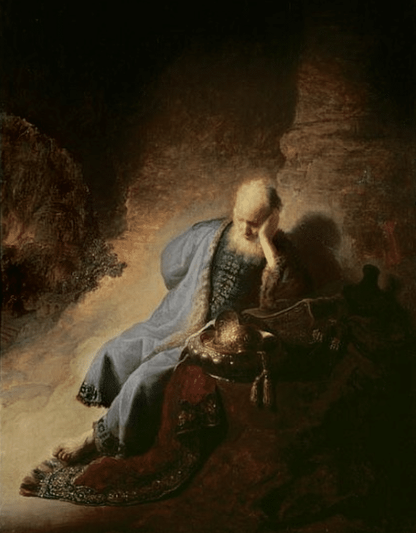 Jérémie che si lamenta per la distruzione di Gerusalemme – Rembrandt van Rijn Quadri Popolari 70x85