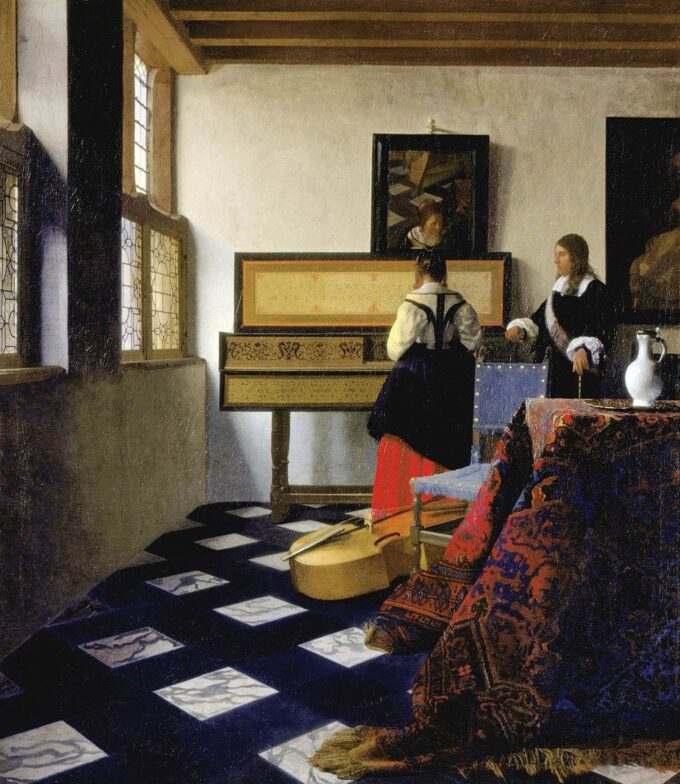 La Lezione di musica (Vermeer) – Johannes Vermeer Jan Vermeer 70x85