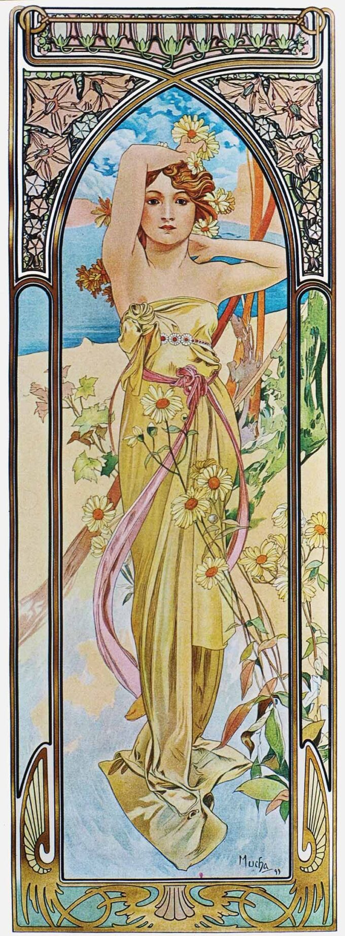 Ore del giorno: La luce del giorno – Mucha Alfons Mucha 70x160