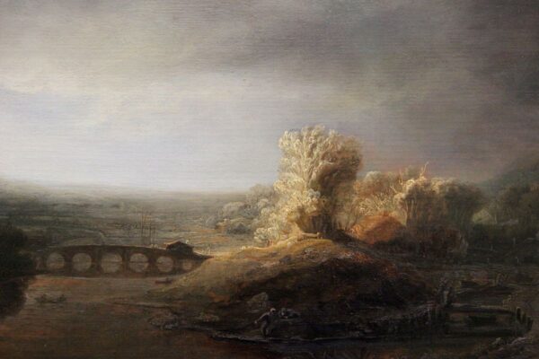 Paesaggio con ponte ad arco – Rembrandt van Rijn Rembrandt van Rijn 105x70