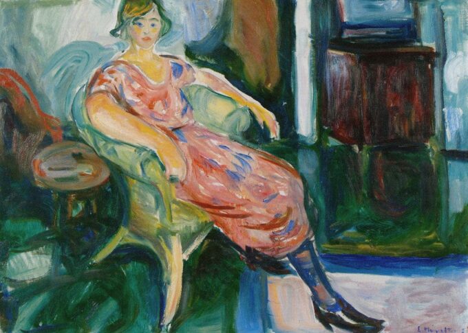 Donna in una sedia di vimini – Edvard Munch Edvard Munch 105x70