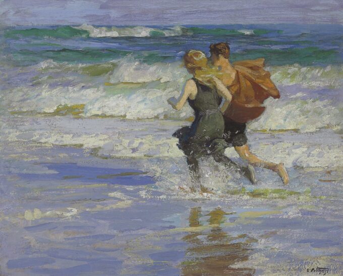 In spiaggia – Edward Henry Potthast Edward Henry Potthast 85x75