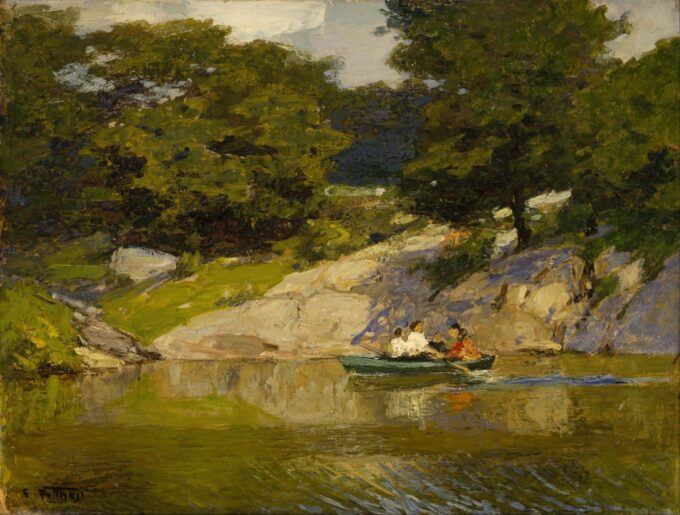 Navigare a Central Park – Edward Henry Potthast Edward Henry Potthast 85x75