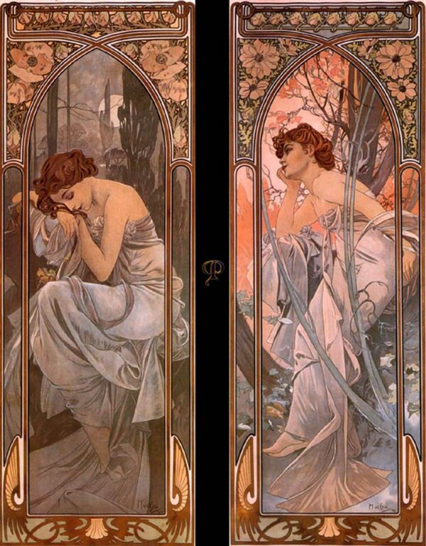 Rêverie del sera (sonno notturno) – Mucha Alfons Mucha 70x85