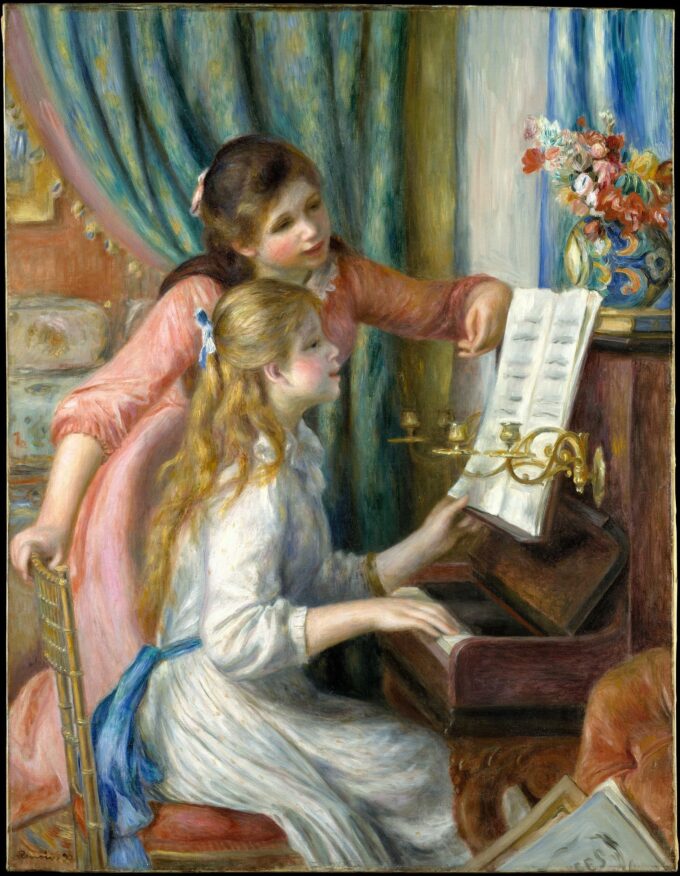 Due ragazze al pianoforte 1892 – Pierre-Auguste Renoir Pierre-Auguste Renoir 70x85