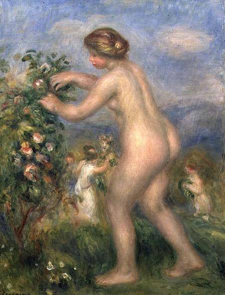 Donna nuda che raccoglie fiori – Pierre-Auguste Renoir Pierre-Auguste Renoir 70x85