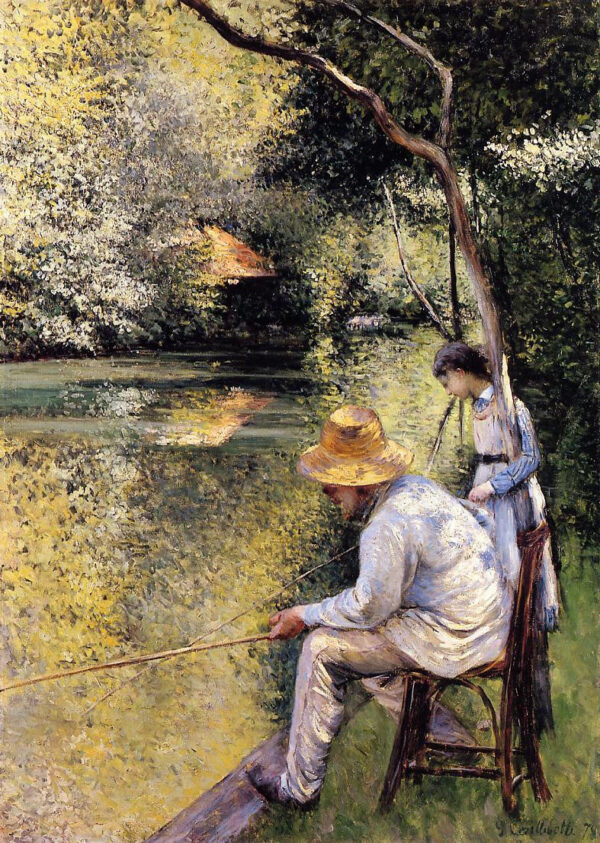 Pesca con la canna – Caillebotte Gustave Caillebotte 70x105