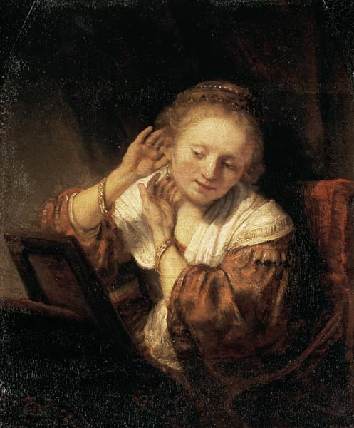 Rembrandt, Donna con orecchini – Rembrandt van Rijn Rembrandt van Rijn 70x85