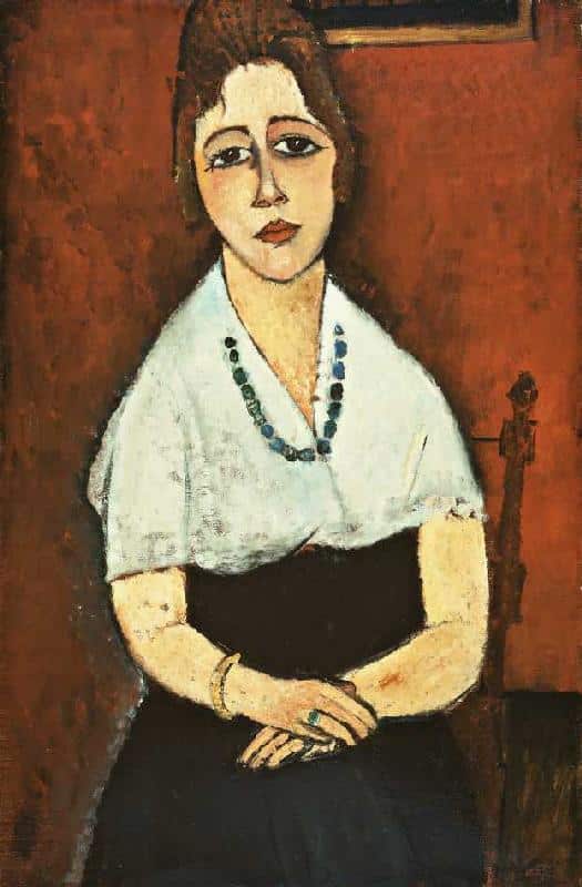 Giovane donna con la collana (Elena Picard) – Amadeo Modigliani 70x105