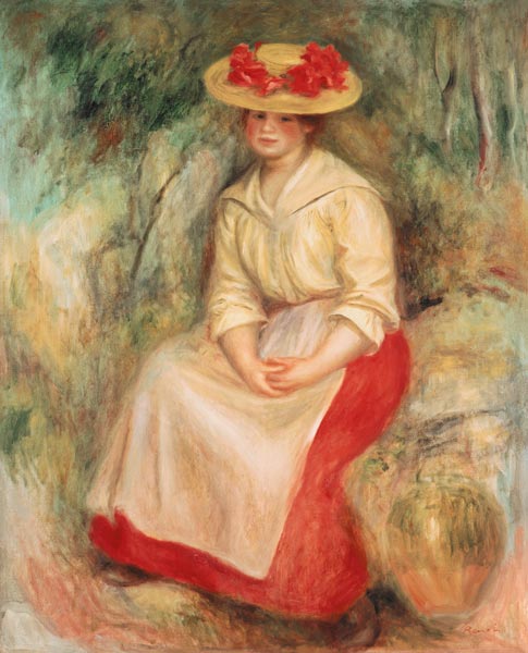 Gabrielle in un cappello di paglia – Pierre-Auguste Renoir Pierre-Auguste Renoir 70x85