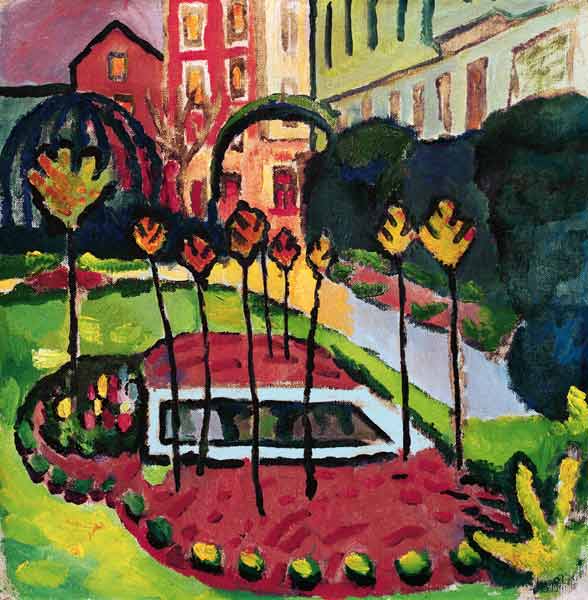 Giardino con stagno – August Macke August Macke 70x70