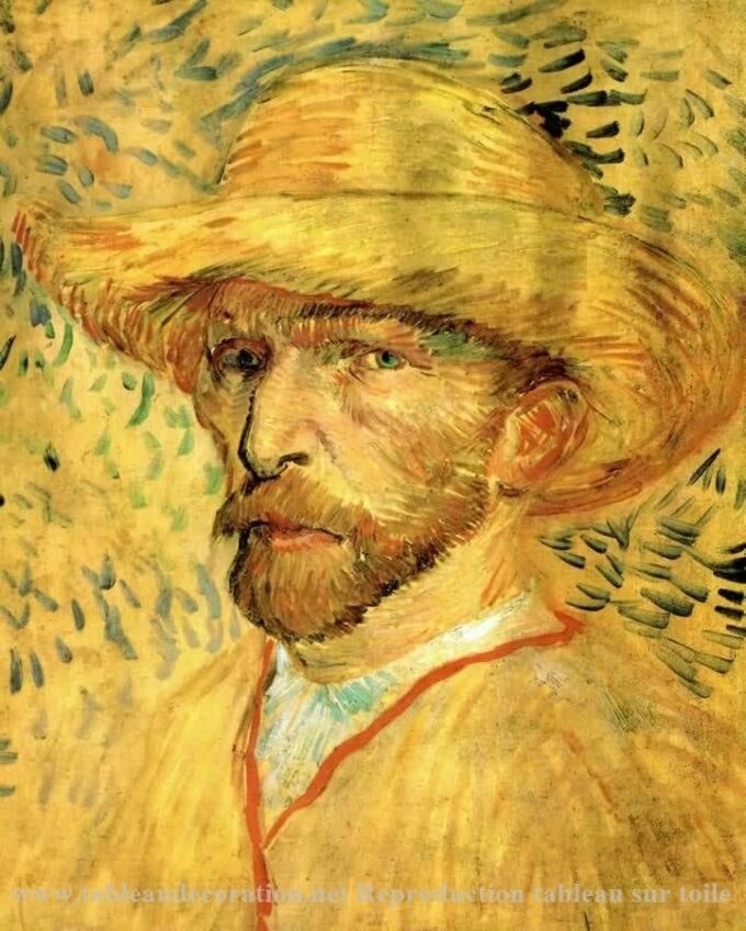 Autoritratto con cappello di paglia – Van Gogh Gli autoritratti di Vincent van Gogh 70x85