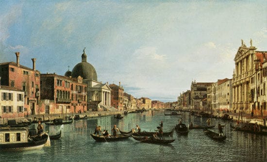 Canale Grande: vista da Sud-Ovest dalla Chiesa degli Scalzi tonne Fondamenta della Crose le – Canale Giovanni Antonio Giovanni Antonio Canal 105x70