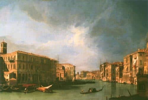 Canale Grande: vista da nord vicino al ponte di Rialto – Giovanni Antonio Canal Giovanni Antonio Canal 105x70