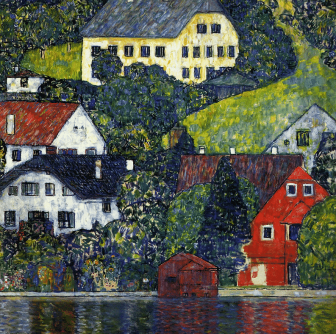 Case a Unterach sul Attersee – Gustav Klimt Gustav Klimt 70x70