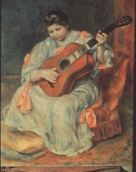 Donna che suona la chitarra – Pierre-Auguste Renoir Pierre-Auguste Renoir 70x85