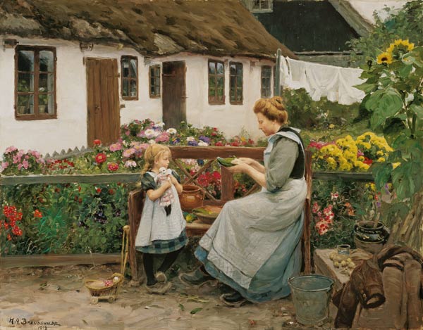 Alla banca del giardino – Hans Andersen Brendekilde Andersen Brendekilde 85x75