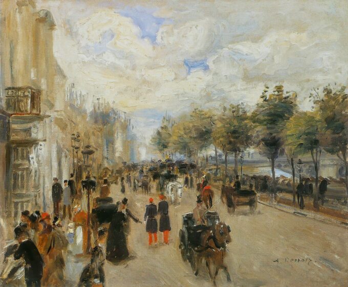 Parigi, il quai Malaquais – Pierre-Auguste Renoir Pierre-Auguste Renoir 85x75