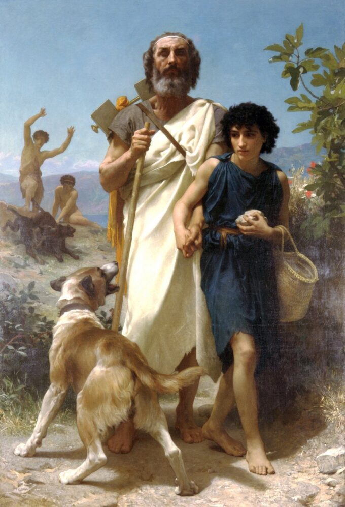 Omero e la sua guida – William Bouguereau William Bouguereau 70x105