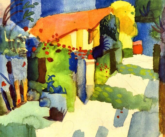 Casa nel giardino (dettaglio) – August Macke August Macke 85x75