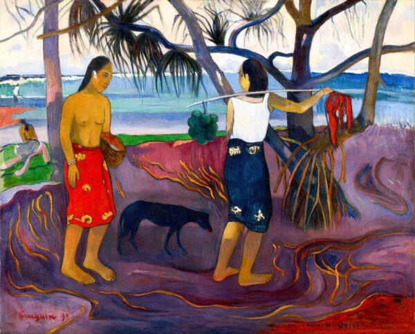 Sotto l’albero Pandanus II – Paul Gauguin Paul Gauguin 85x75